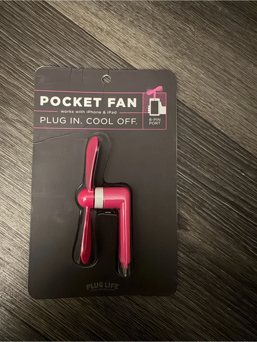 Pocket Fan - Hot Pink - Works with iPhone & iPad